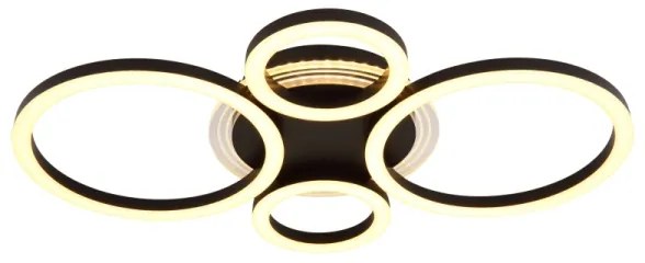 Plafonieră LED Globo 48039-40 LORETTA LED/40W/230V d. 35,5x53 cm negru