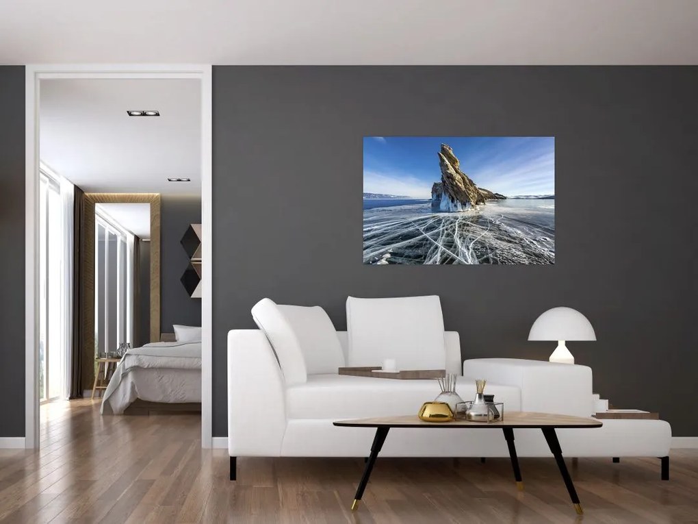 Tablou cu piatra înghețată (90x60 cm)