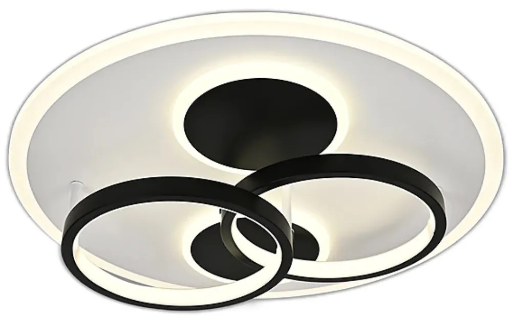 Lustra LED Cu Telecomanda, Elit's Esn R9057R, 126W, Negru Alb