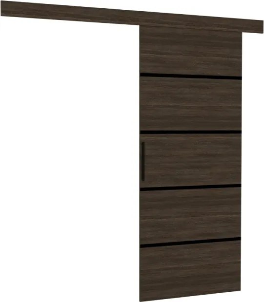 Usa glisanta Muschu, ADRK Furniture (Culoare: Negru, Latime: 86 cm)