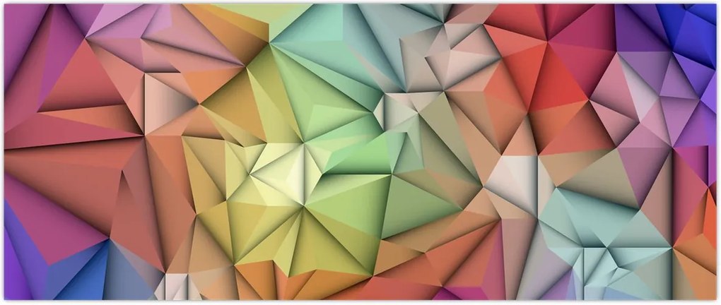 Tablou - Abstracția poligonală (120x50 cm)