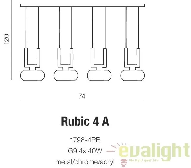 Lustra moderna Rubic 4A