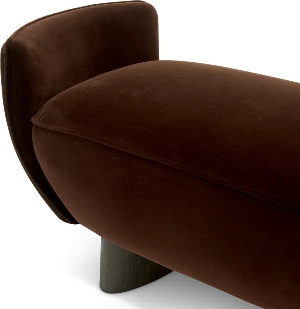 Bancheta LUX dormitor Stirling, catifea maro