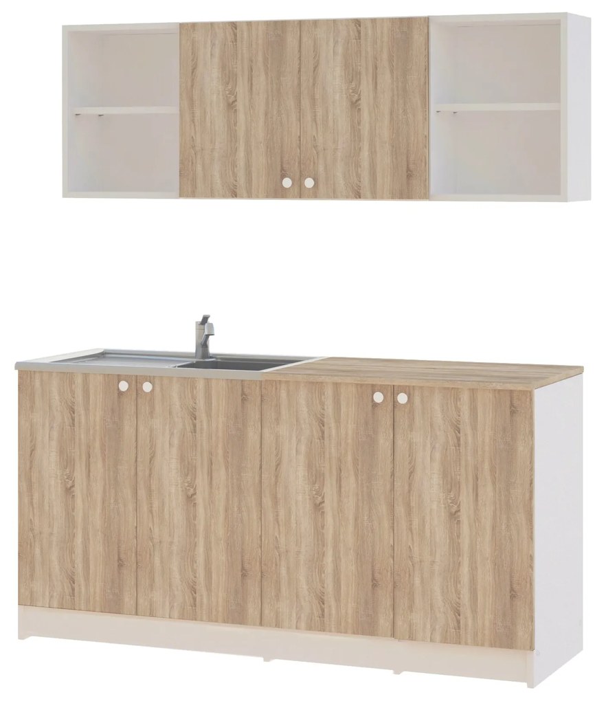 Set Bucatarie Sena, Stejar Sonoma/Alb, L 160 cm