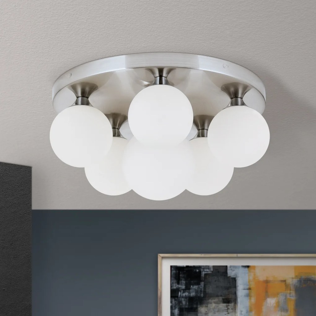 Lustra aplicata design modern SNOWWHITE 6L crom satin