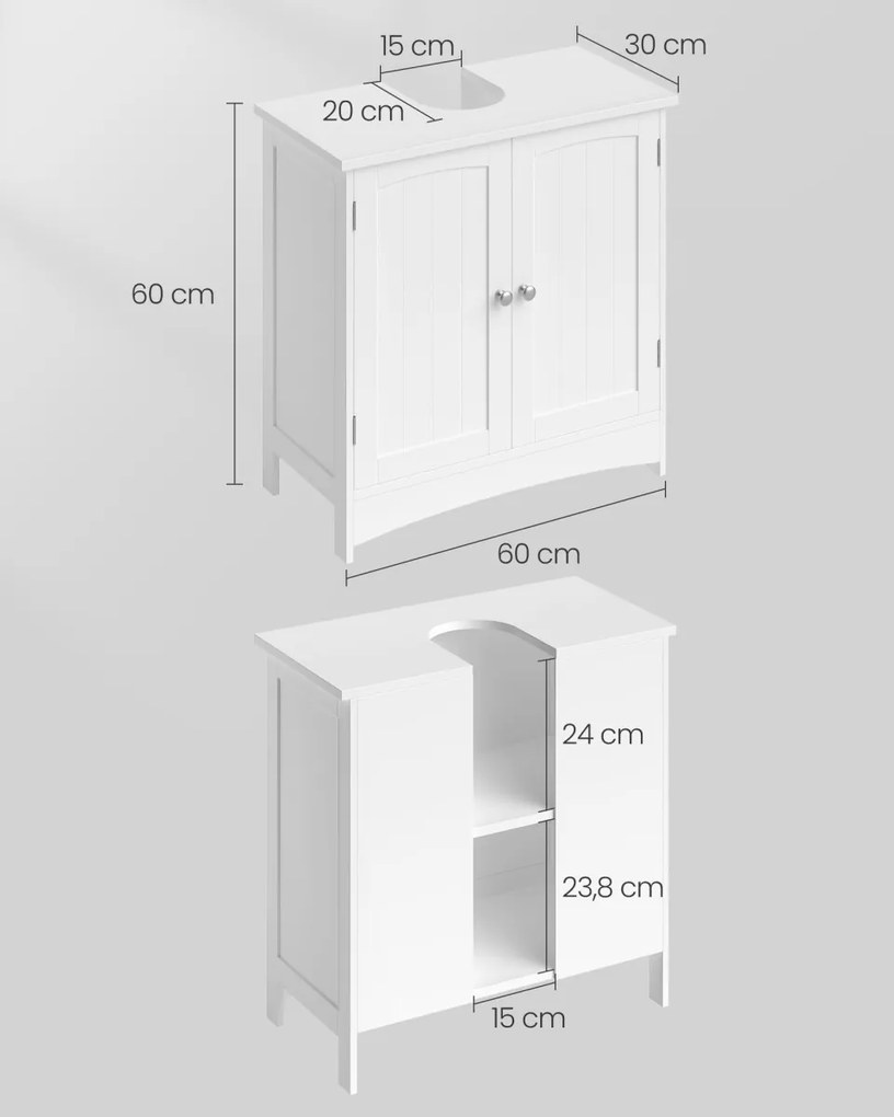 Dulapior sub chiuveta LAVIXO 60 x 30 cm, albă