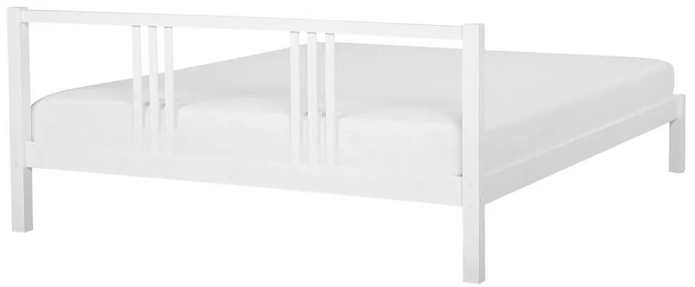 Pat matrimonial 180 cm VALLES (cu somieră) (alb). 1007550