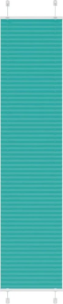 vidaXL Jaluzea plisată verde petrol 45x200 cm Lățime țesătură 44,4 cm