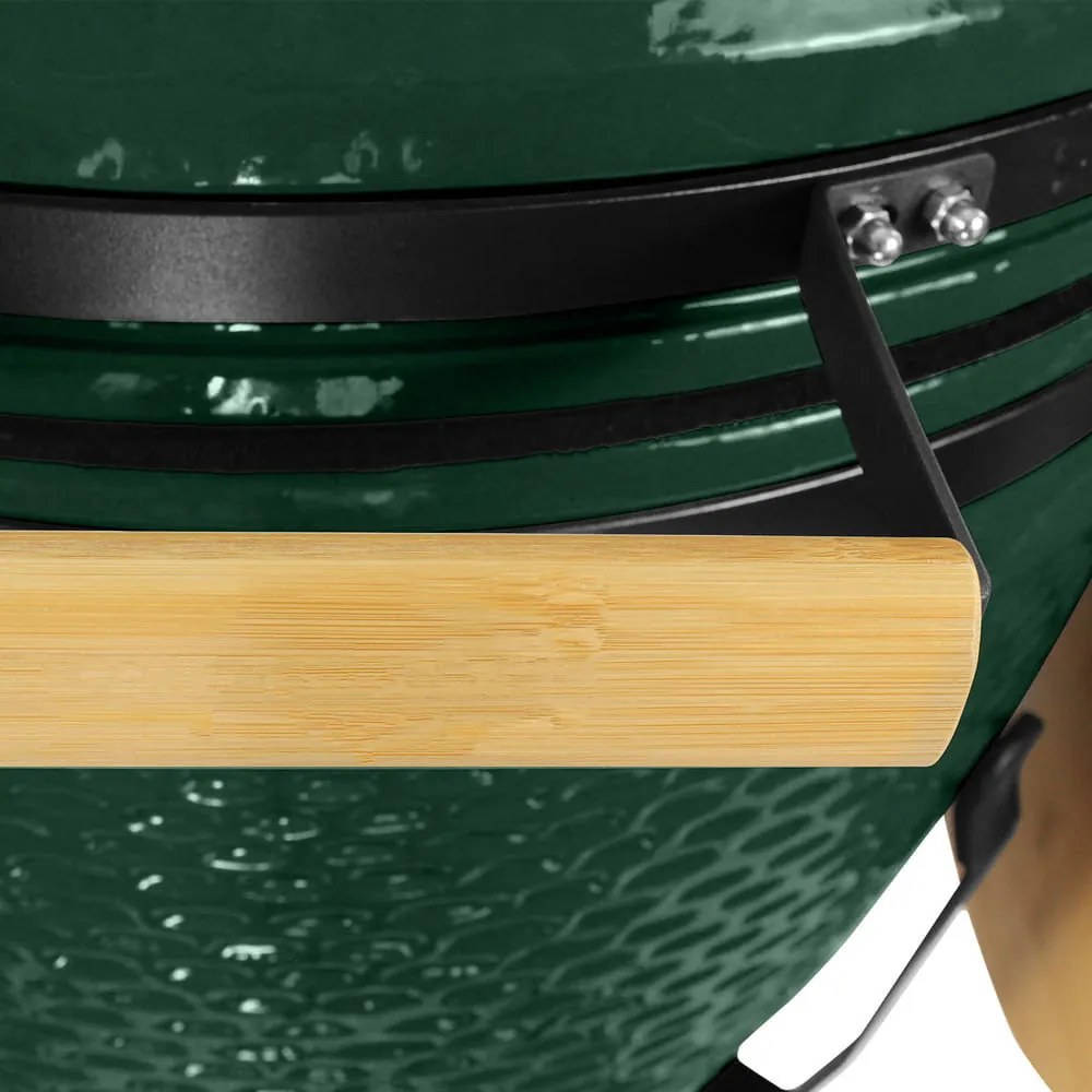 Grătar ceramic pentru cărbuni cu rafturi laterale, grilă de 57 cm