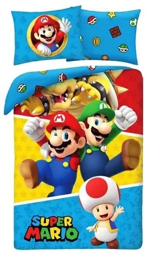 Super Mario Bros Husă de pat 140×200cm, 70×90 cm