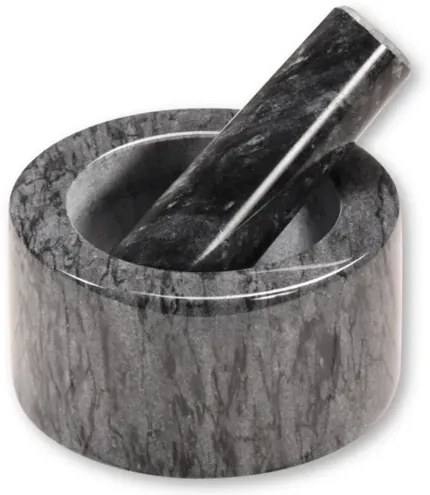 Kesper 71504 Mortier de marbre avec pilon, noir,cm pr. 13 cm