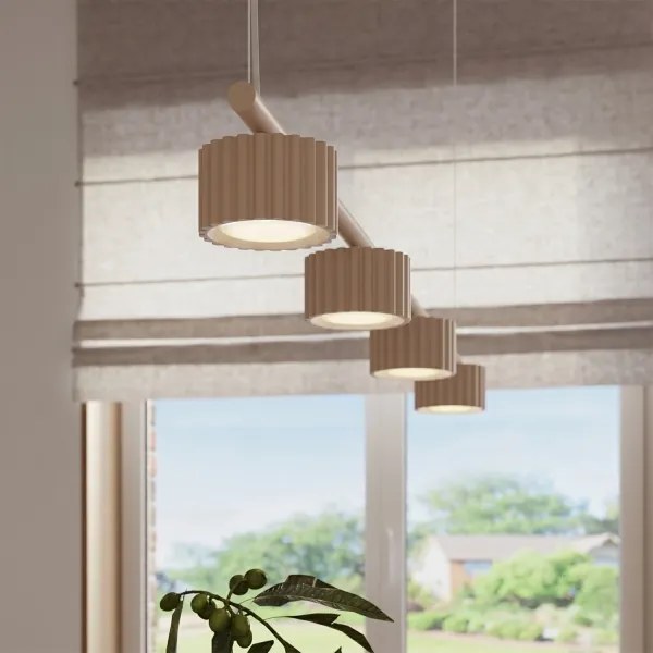 Sollux SL.2697 - Lustră suspendată pe cablu AURA 4xGX53/10W/230V crem