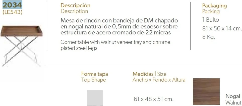 Masuta laterala eleganta Brandie AC-LE543