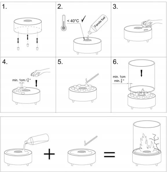 Șemineu BIO Planika Chantico Glassfire 36,1x25,1 cm 2,5kW