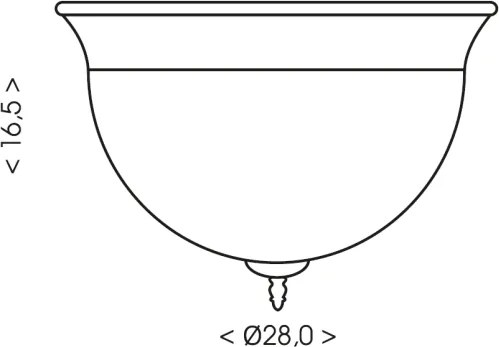 BRILAGI - Plafonieră FRESCO 2xE27/40W/230V diam. 28 cm negru/auriu