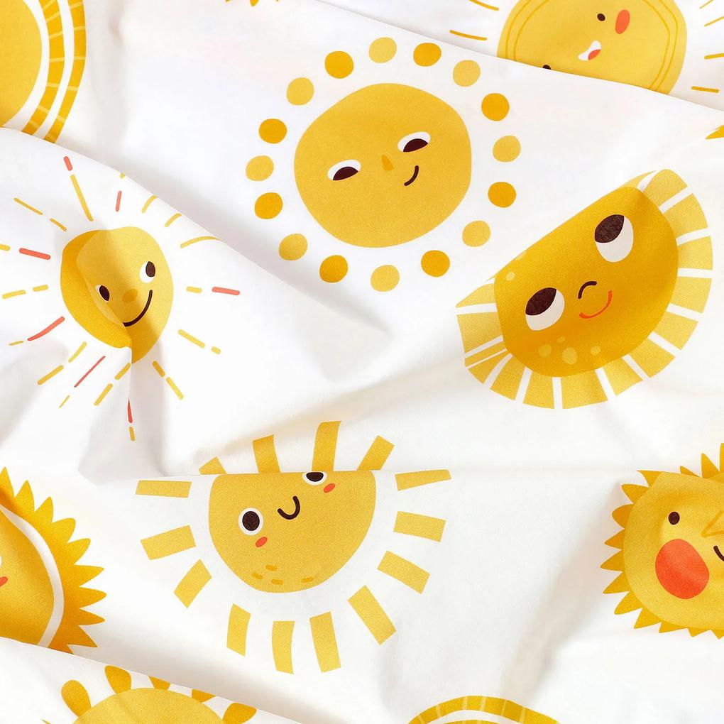 Goldea draperie pentru copii din 100% bumbac - soarele zâmbitor 200x150 cm