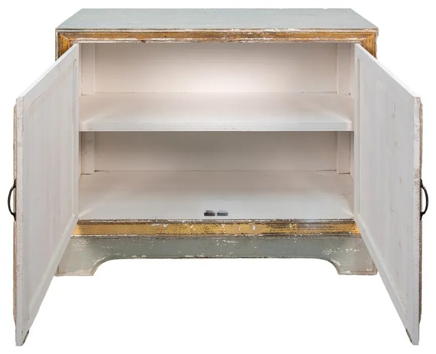 Comoda gri, din lemn, cu aspect vintage, Alhambra
