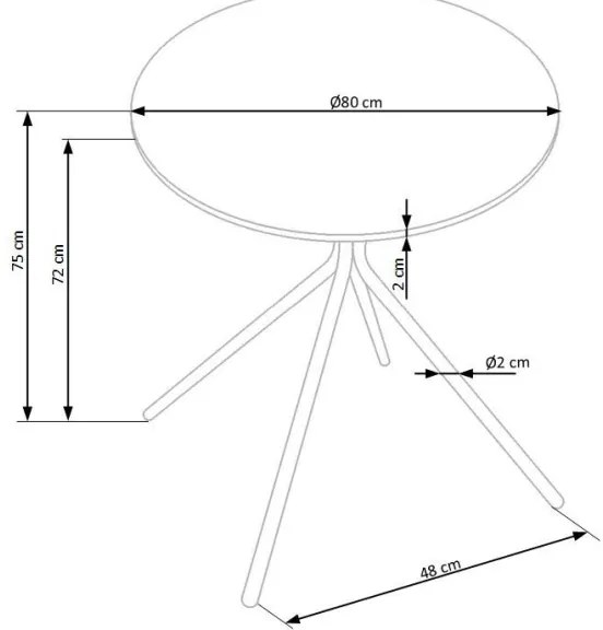 Masă de dining HOMORA neagră