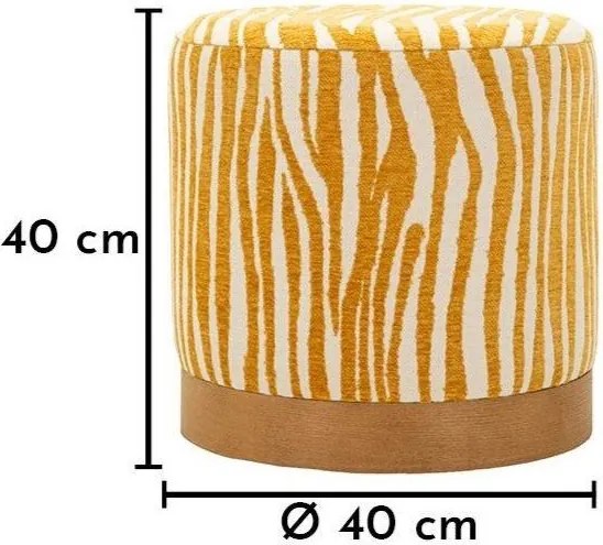 Puf galben muștar Savana – Mauro Ferretti