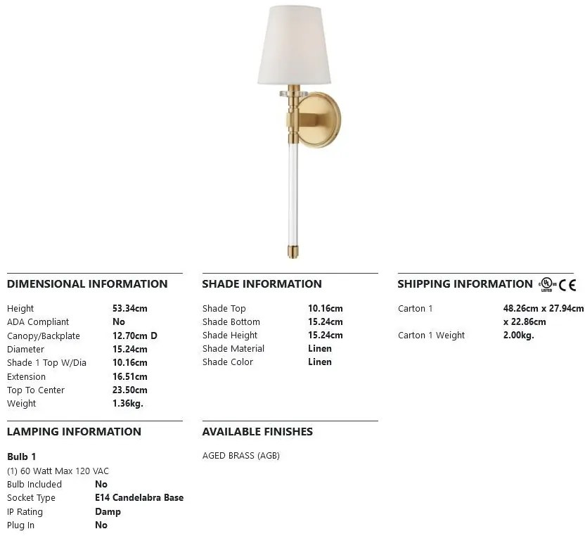 Aplica de perete design modern BLIXEN