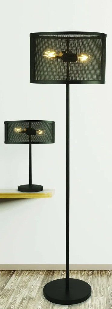Lampadar / Lampa de podea design industrial Fishnet negru EU2832-2BK SRT