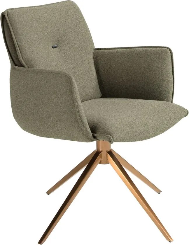 Scaun modern pivotant Olive green