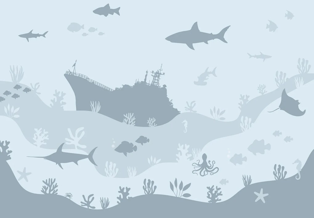 Fototapet - Sea World, albastru (147x102 cm)