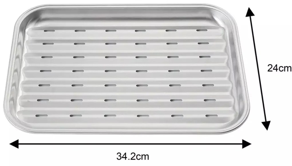 Tava inox pentru gratar Kinghoff KH1916