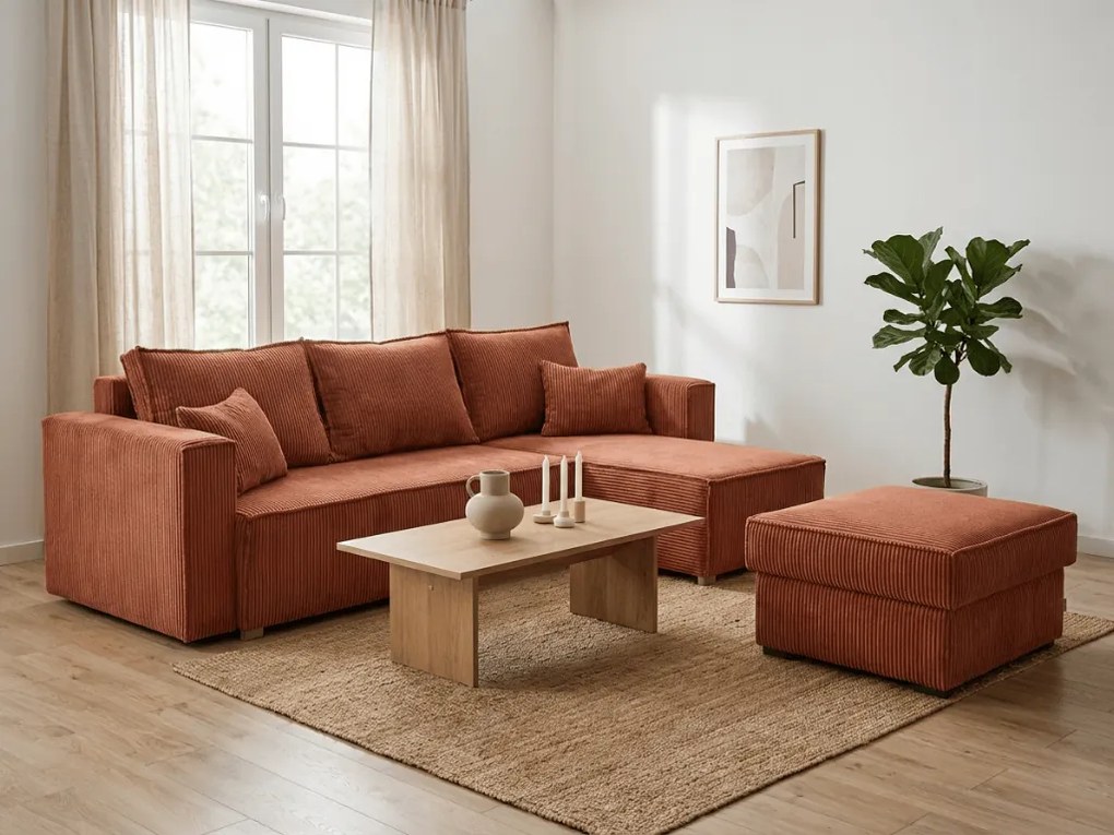 Taburet teracota SMART COSARO cu spatiu de depozitare 65x65 cm