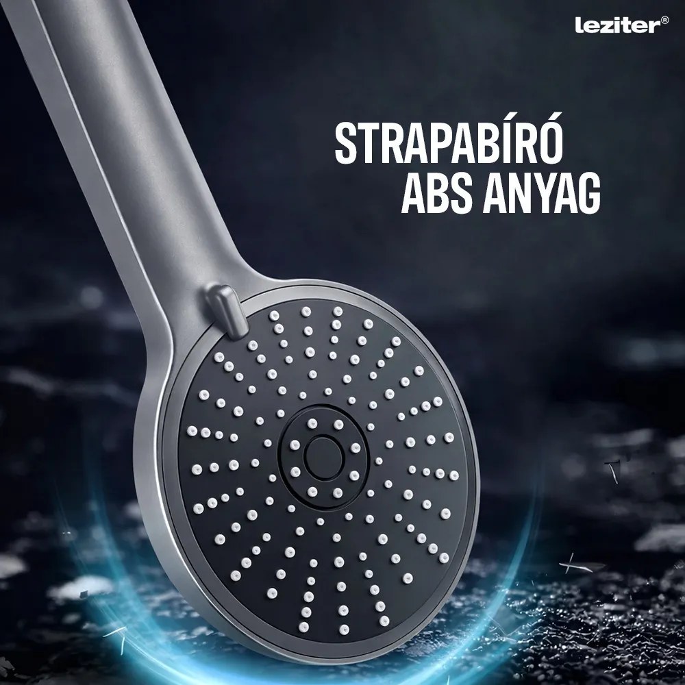 Duș de mână Lili cu 5 funcții și suport pentru furtun gri