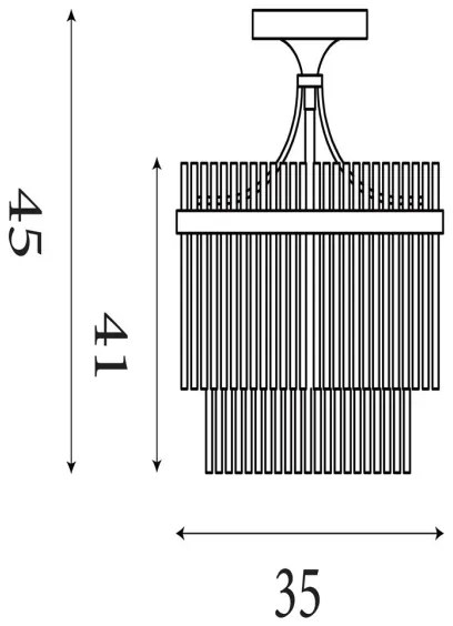 Searchlight 11300-3GO - Lustru aplicat LARA, 3xE14/60W/230V