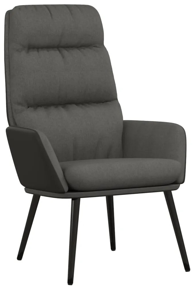 vidaXL Scaun de relaxare, gri închis, material textil