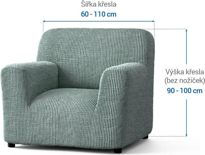 Gaico Huse bielastice COSTINA mentă fotoliu (l. 60 - 110 cm)
