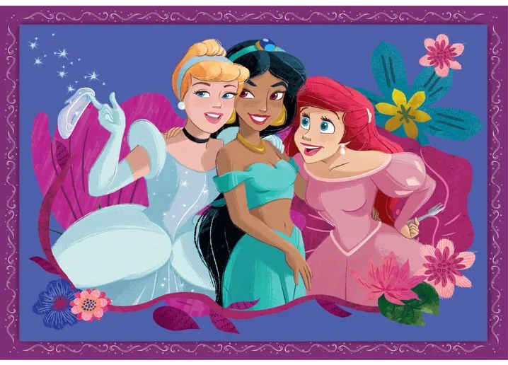 Prințesele Disney Puzzle 4 în 1 Clementoni