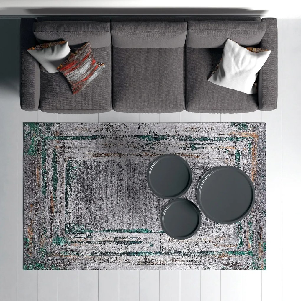 Covor, Woopamuk020, 80x300 cm, Bumbac;Poliester, Gri