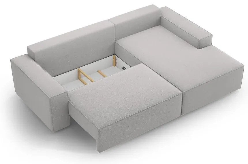 Colțar gri deschis extensibil (cu colț pe partea dreaptă) Jodie – Micadoni Home