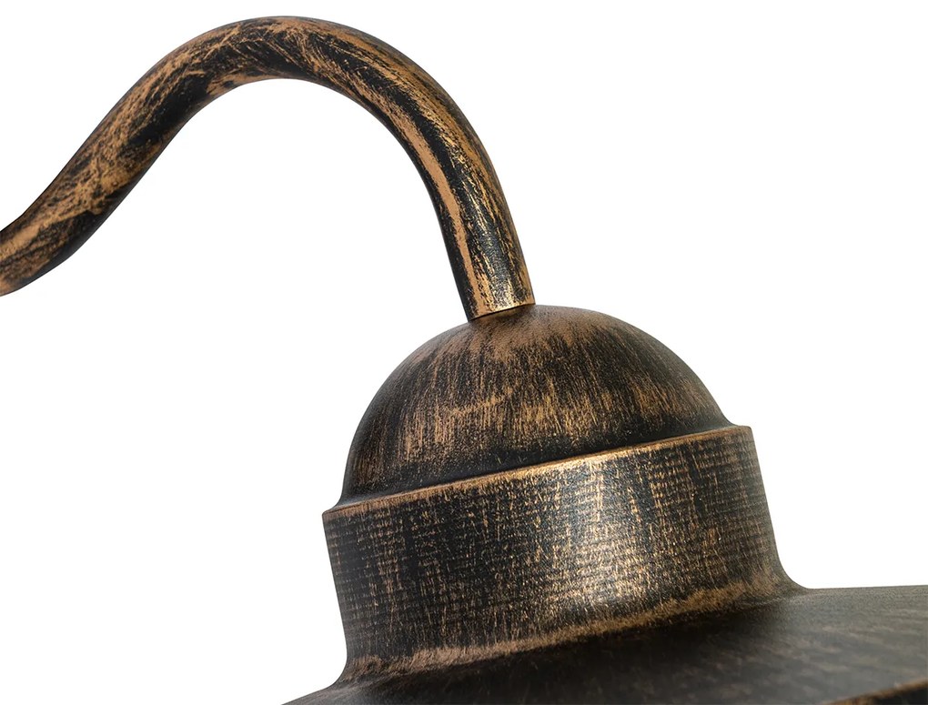 Aplică de perete exterioară rustică auriu antic IP44 - Kansas