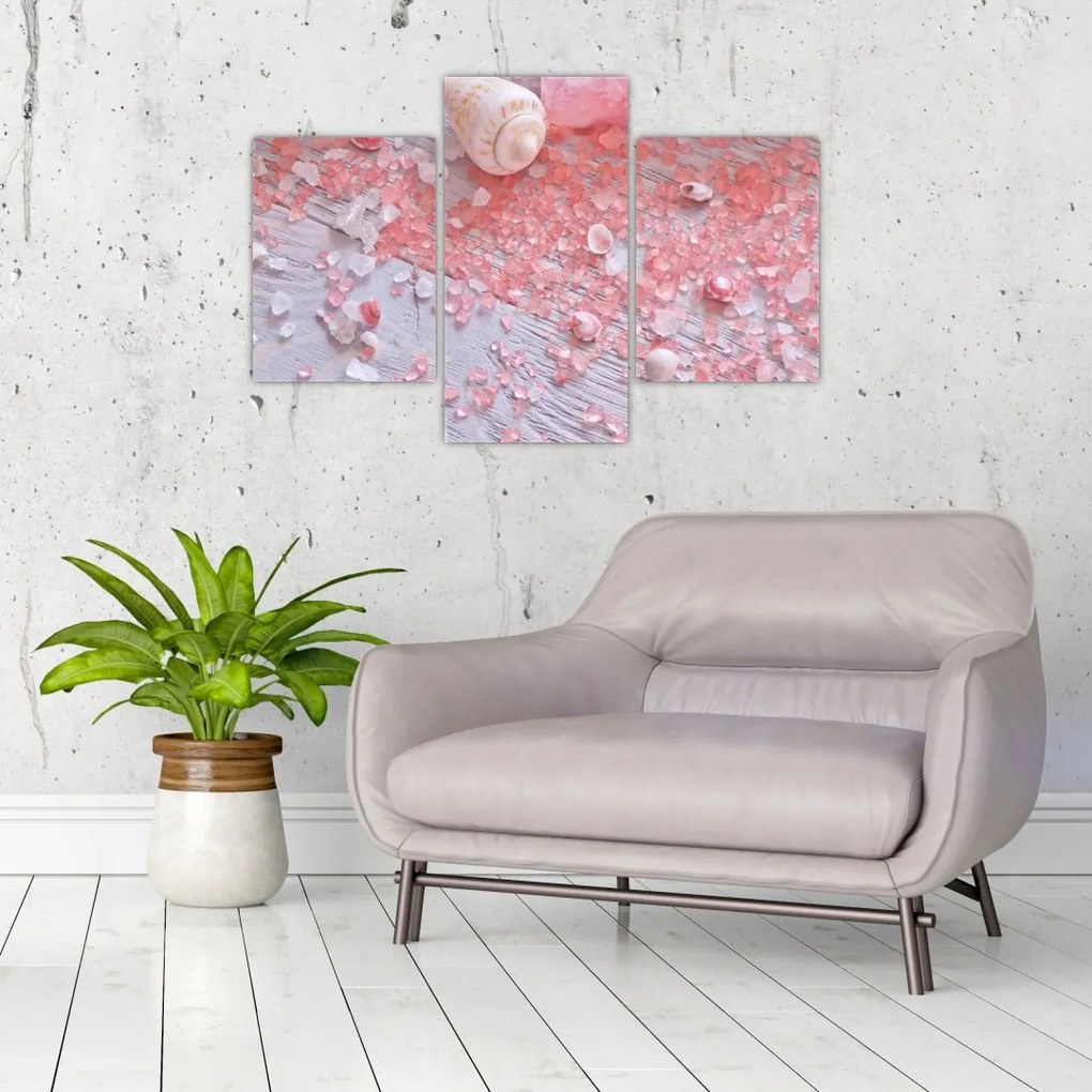 Tablou - Atmosfera de litoral în nuanțe roz (90x60 cm)