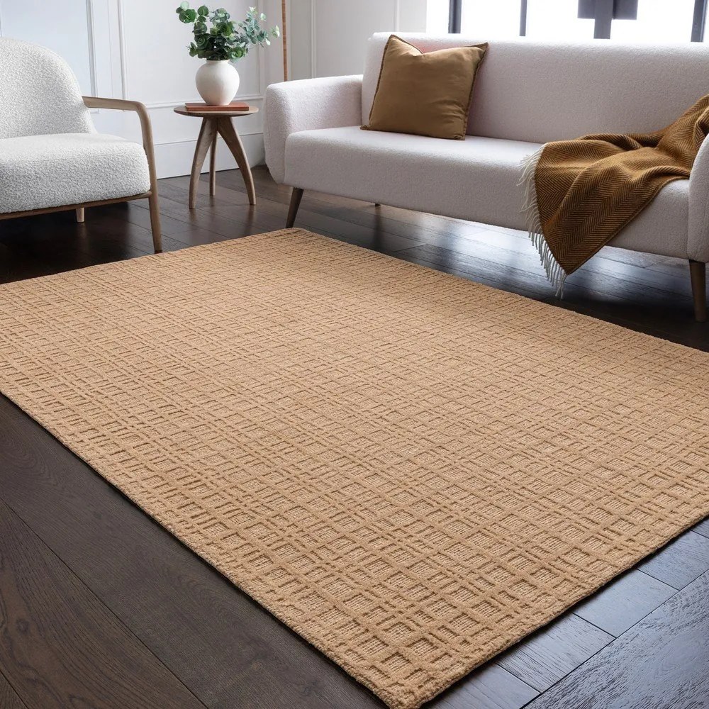 Covor bej țesut manual din amestesc de lână 160x230 cm Thatch Honey – Asiatic Carpets