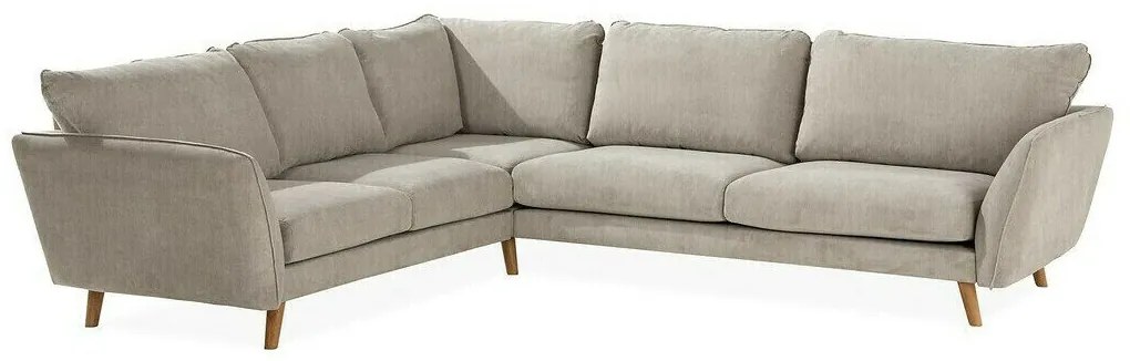 Colțar Seattle P101Beige, Stejar, 297x257x80cm, 140 kg, Picioare: Lemn