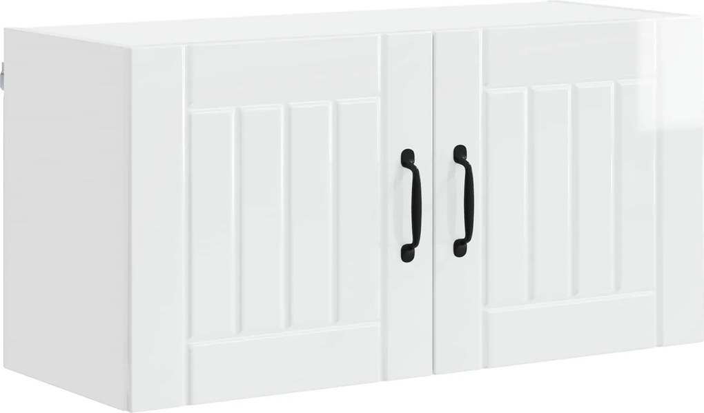 vidaXL Dulap de bucătărie Alb lucios 80 x 31 x 40 cm Lemn compozit