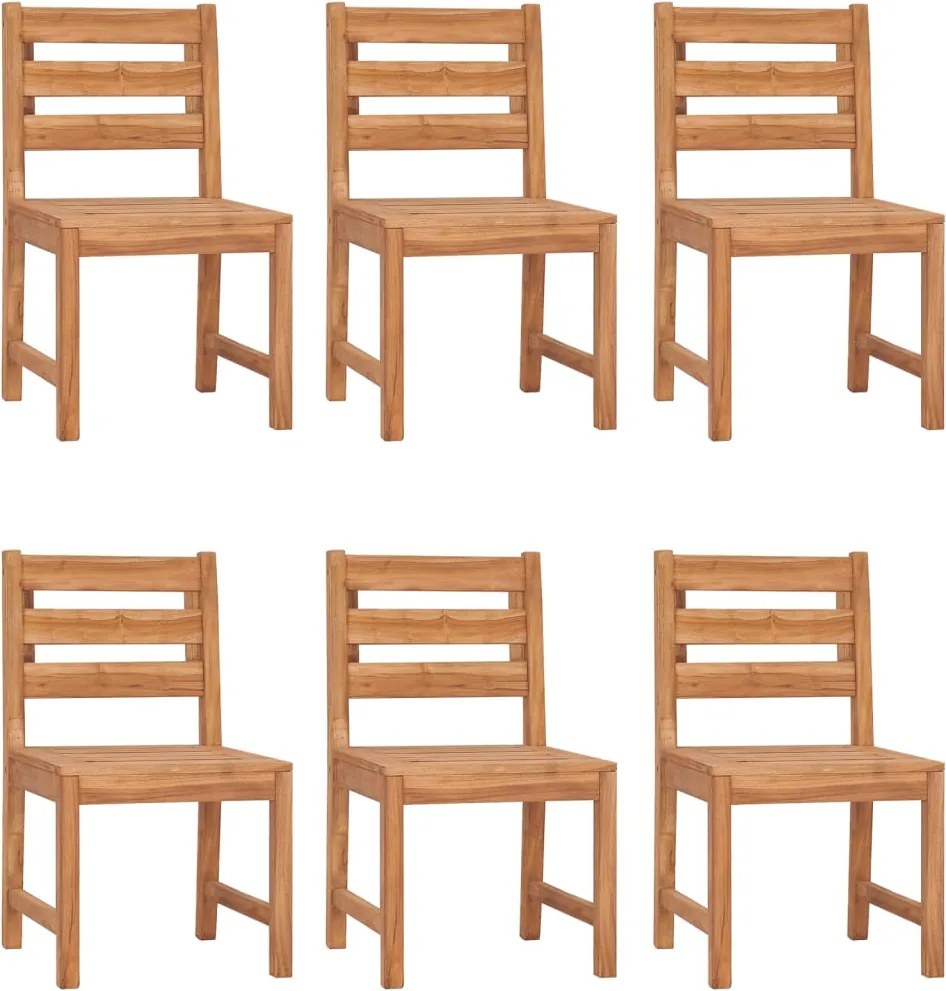 vidaXL Scaune de grădină, 6 buc., lemn masiv de tec