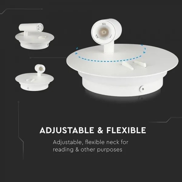 Aplică LED/3W/230V + LED/6W/230V 3000K alb