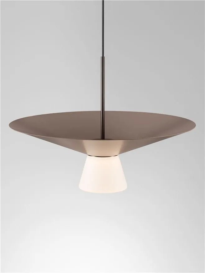 Lustra LED suspendata BARIS Nut Brown 38cm
