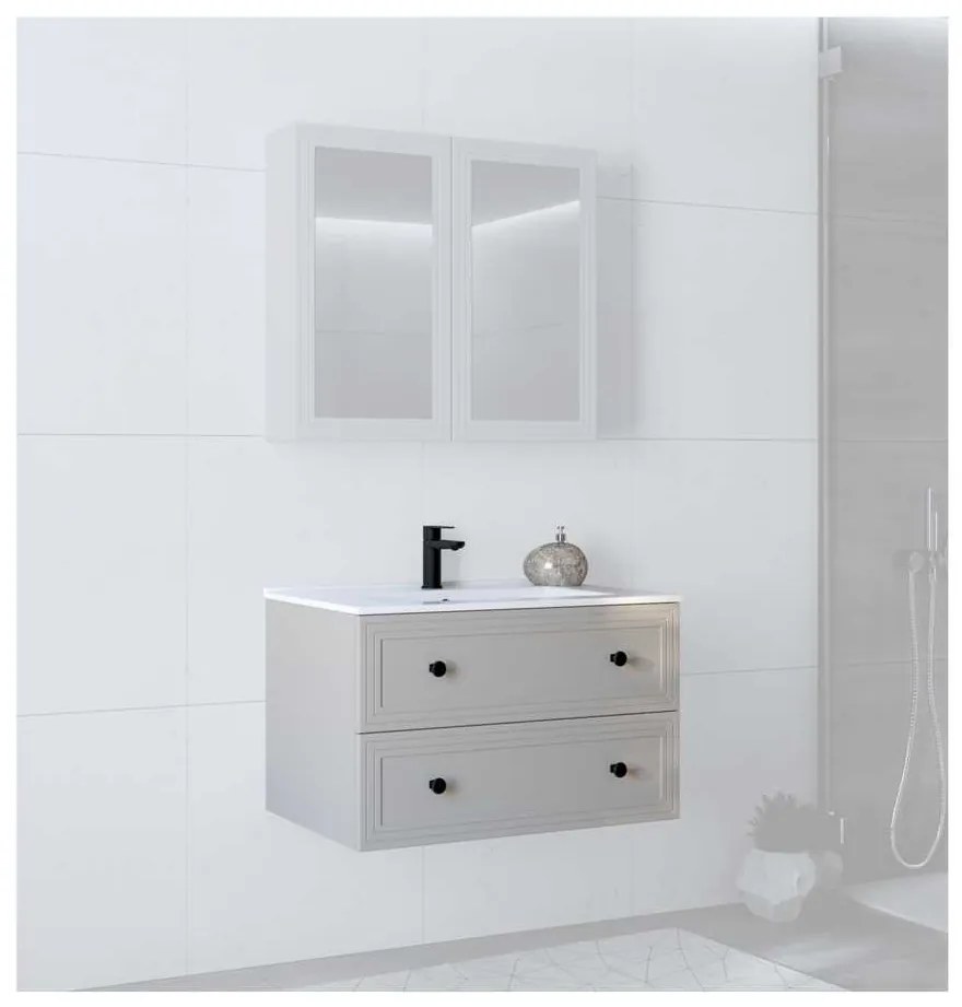Dulap sub lavoar Bondi 80 cm, crem