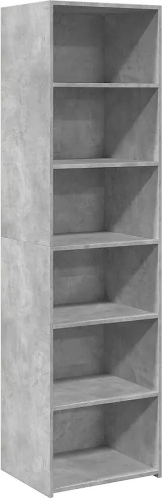 vidaXL Dulap înalt, gri beton, 50x41x185 cm, lemn prelucrat