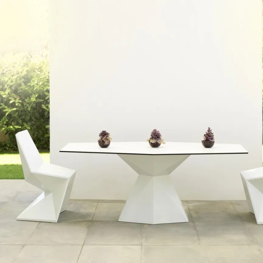Masa dining de exterior / interior design ultra-modern premium 180x94cm VERTEX 51008 VONDOM