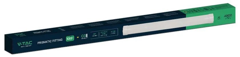 Corp de iluminat liniar cu LED 40W, 4800lm, V-TAC, 120cm, lumina neutra (4000 K)