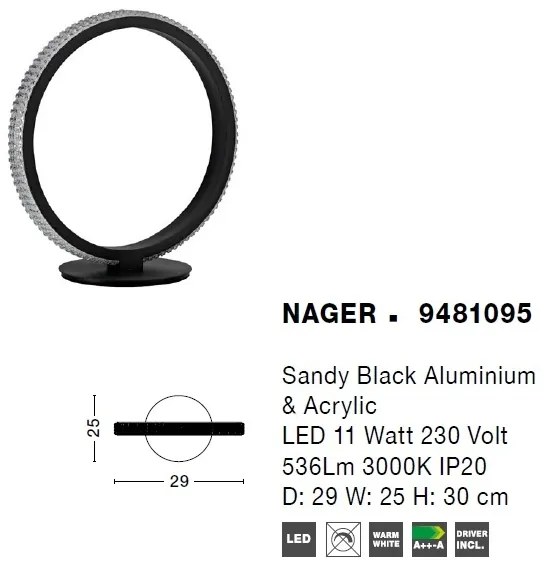 Lampa de masa LED design modern circular NAGER NVL-9481095