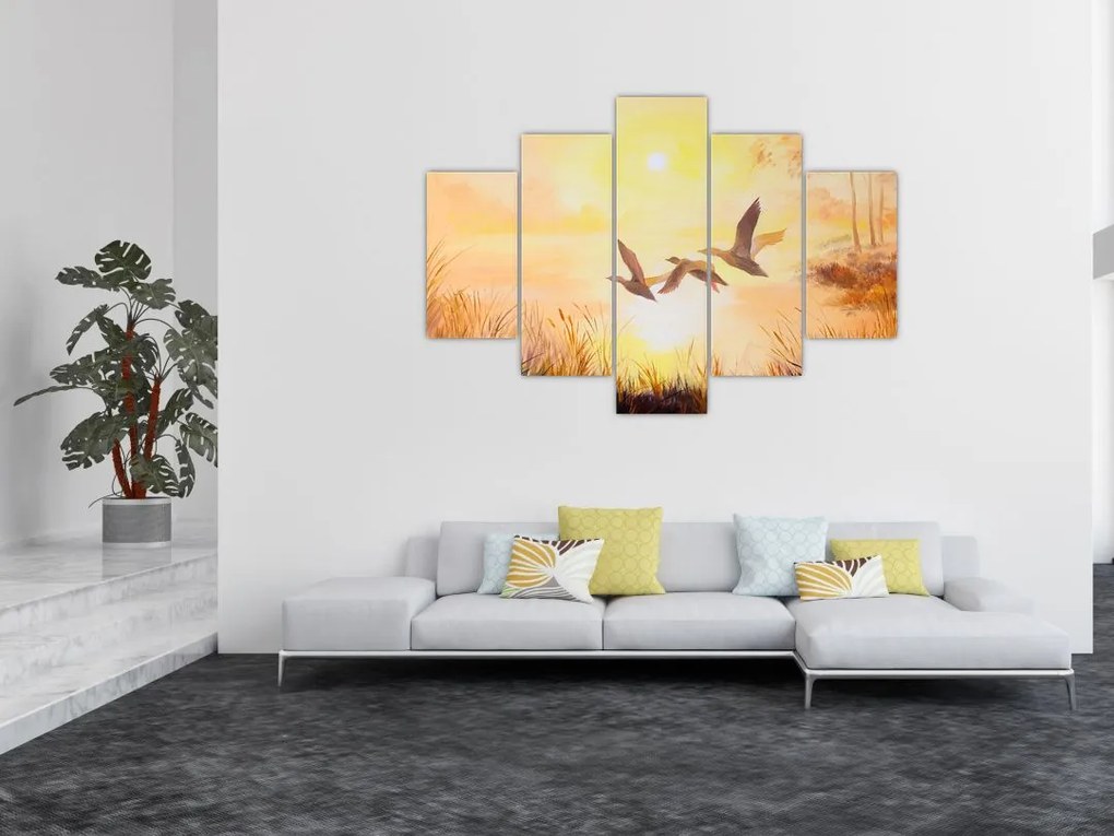 Tablou - Macarale la apus de soare (150x105 cm)